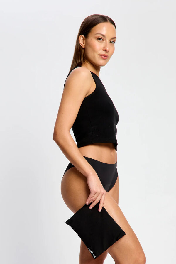 Modibodi Bolsa impermeable reutilizable algod&oacute;n org&aacute;nico negro