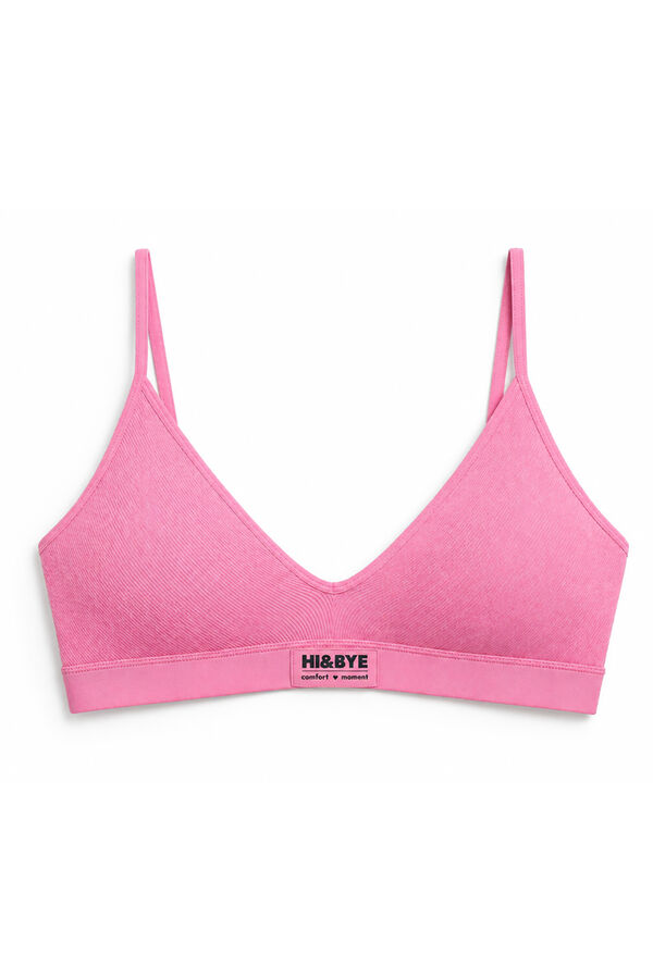 HI&BYE Pink padded triangle bra pink