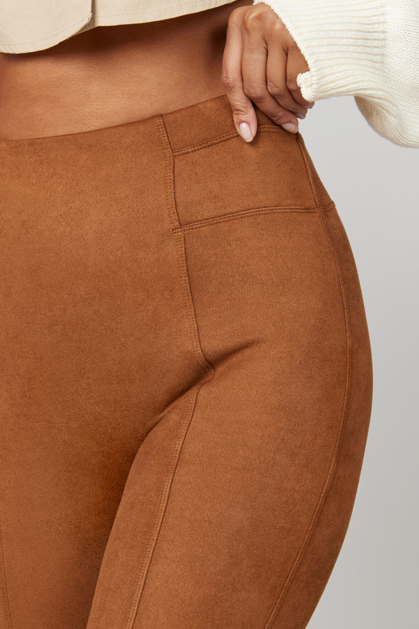 Spanx Shaping-Leggings Wildleder-Effekt