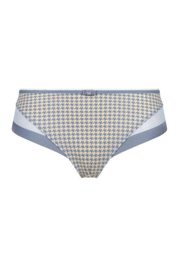 DIM Cueca de microfibra e tule azul