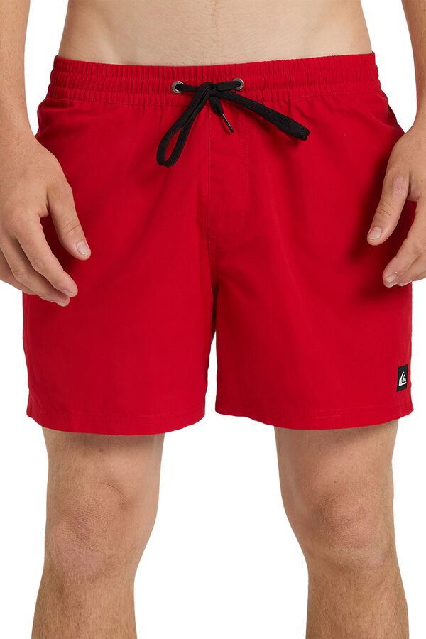 Quiksilver Plain drawstring swim shorts red