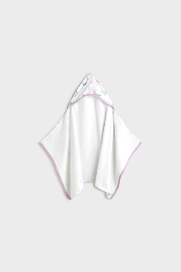 Textura Mermaid hood towel white