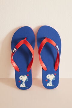 Womensecret Blue Snoopy flip-flops blue