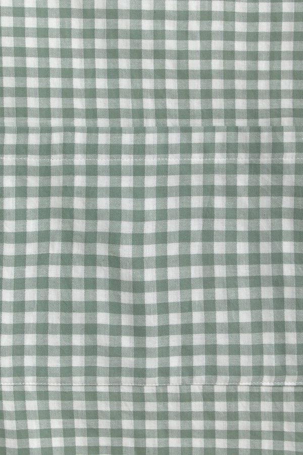 Textura Plaid cotton apron green
