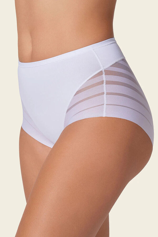 Leonisa Braga faja cl&aacute;sica con control moderado de abdomen y bandas en tul blanco