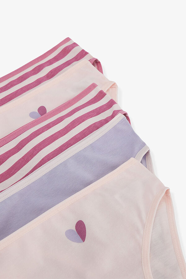 Penti Pack de 5 bragas con corzones y rayas para ni&ntilde;a estampado