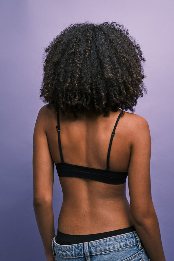 HI&BYE Black padded triangle bra black