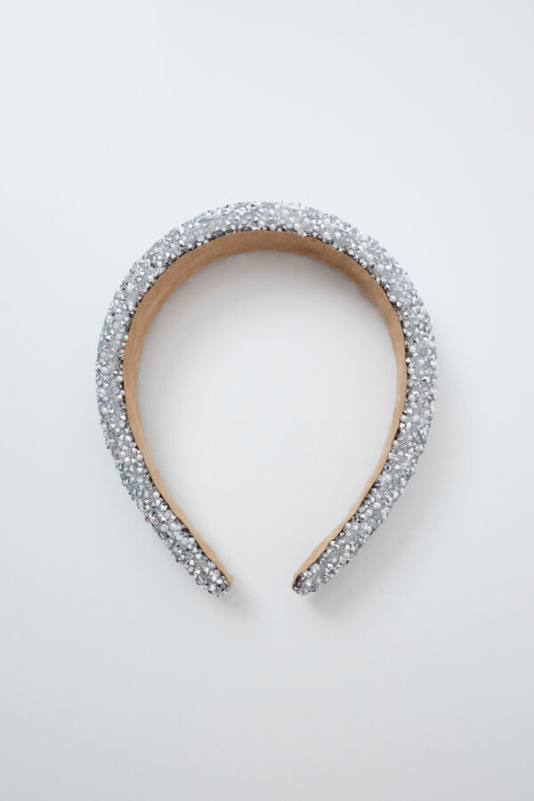 Women'secret Silver glitter hair headband grey