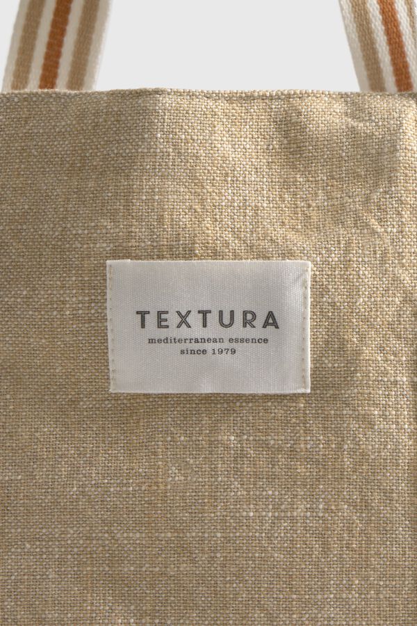Textura Strandtasche aus Baumwollstoff Braun