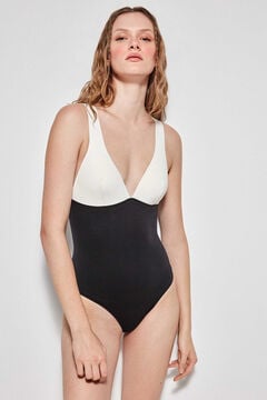 Womensecret Laser cut non-wired swimsuit noir