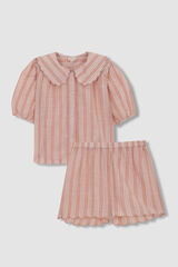 Womensecret Two-tone orange striped pyjamas Koralna