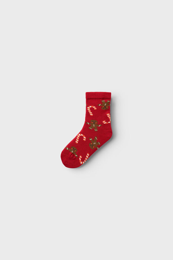 Womensecret Pack 3 calcetines navideño de niña rojo
