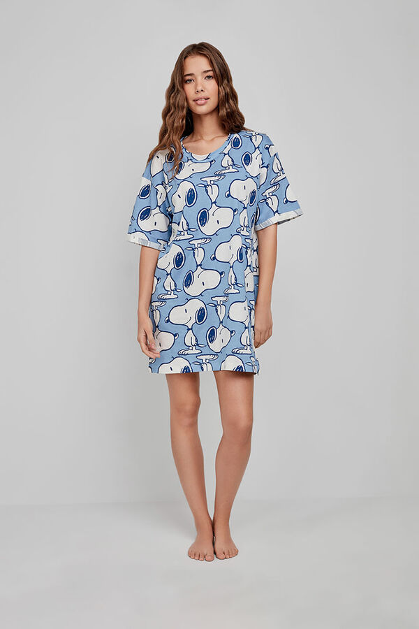 Gisela Camisa de dormir estampado Snoopy branco