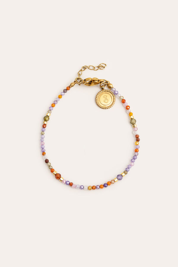 Singularu Crystal Summer Bracelet Gold Plated Steel imprim&eacute;