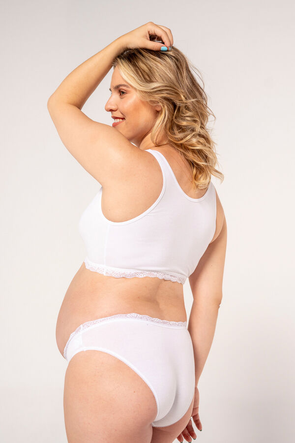 Womensecret Crossover nursing bra with lace blanc