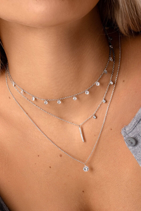Womensecret Silver Mya necklace grey