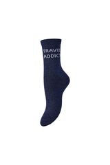 Pieces Lurex print socks blue