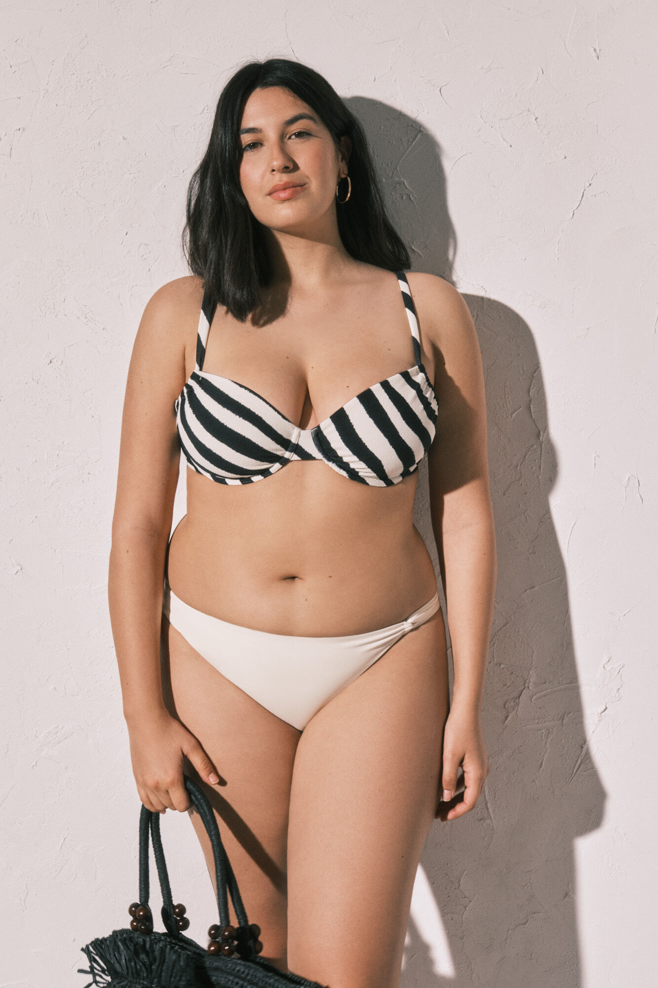 Women'secret Sutien de bikini cu susținere ridicată, imprimeu zebră