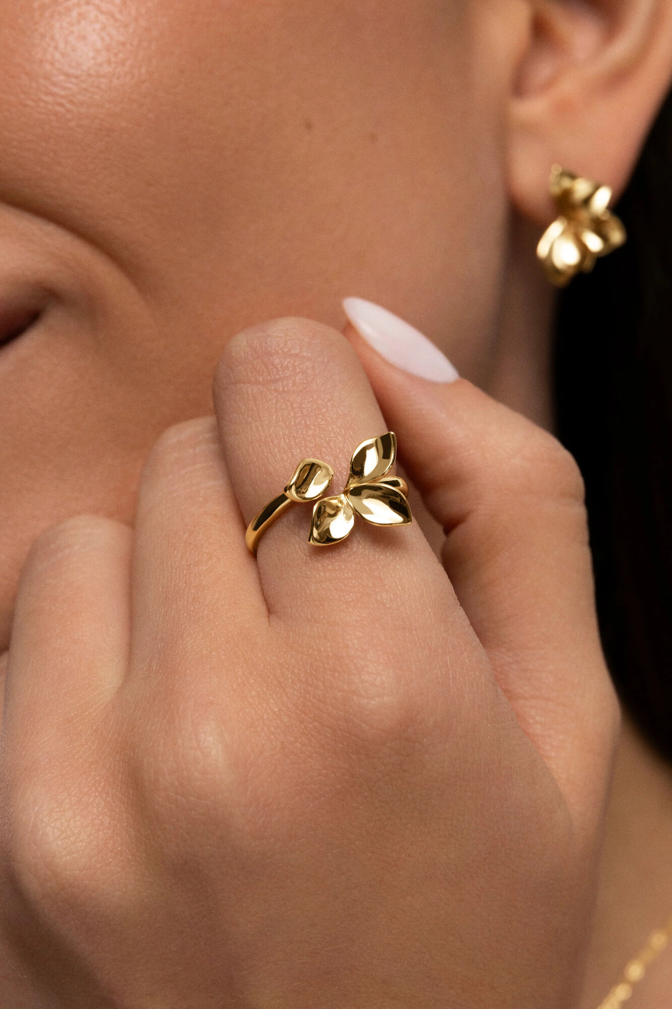 Singularu Bague Zinnia Bain Or