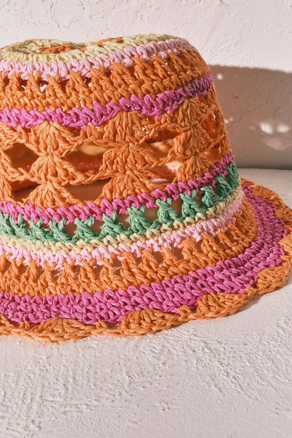 Women'secret Multicoloured crochet bucket hat printed