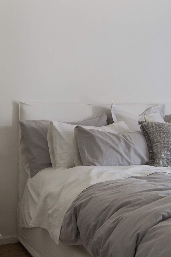 Sábana bajera algodón lavado (140 cm) Linette Beige - Ropa de cama