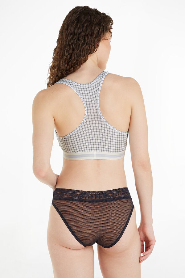 Womensecret Checked bralette in cotton and elastane gris