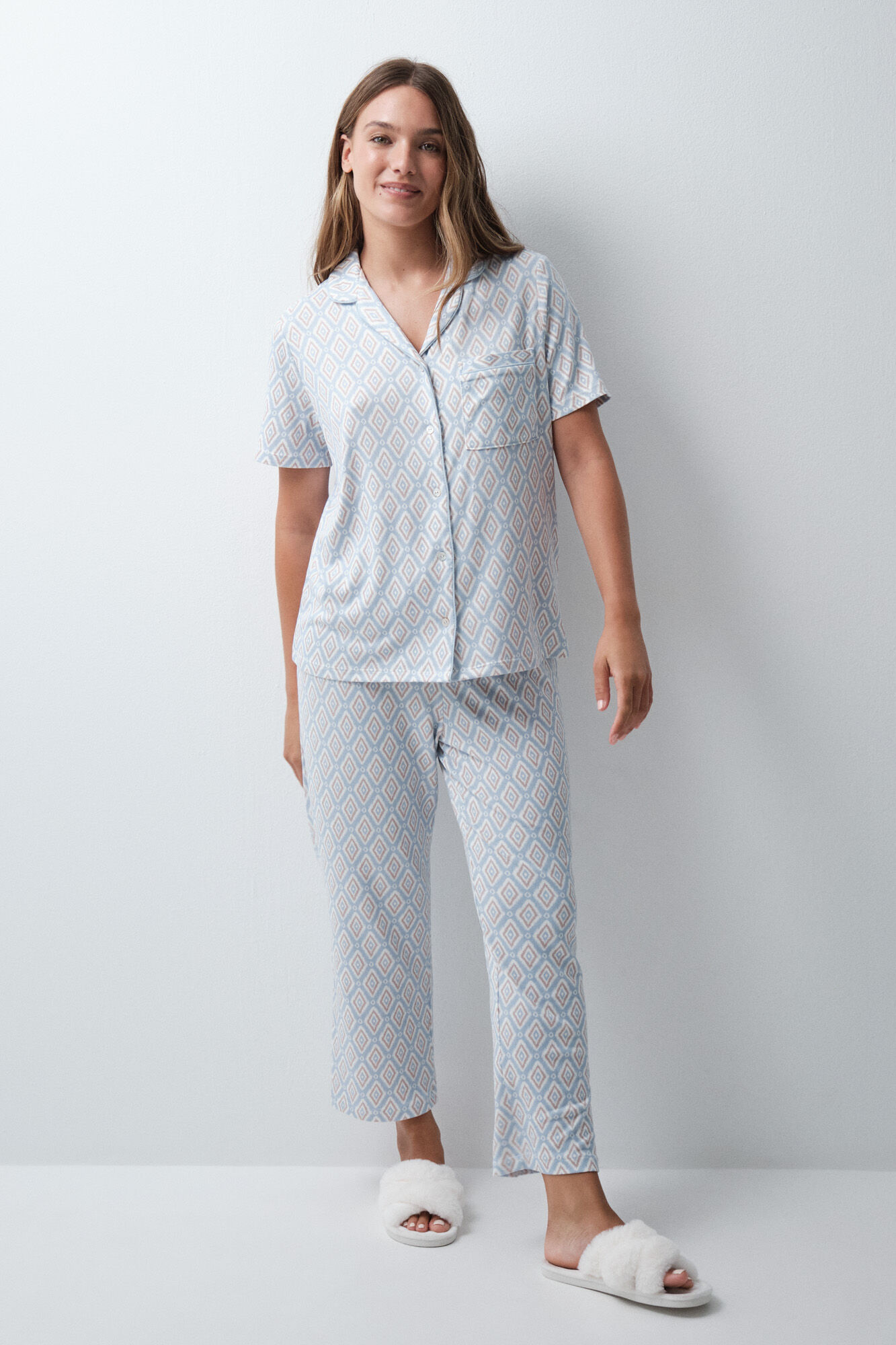Women'secret Folk print long pyjamas