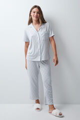 Women'secret Folk print long pyjamas blue