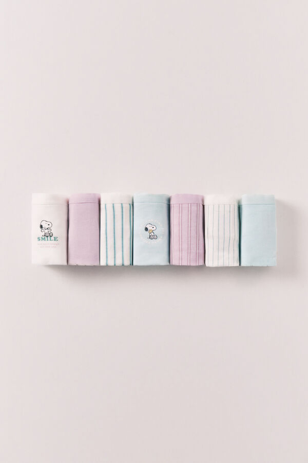 Women'secret Snoopy print cotton 7-pack Brazilian panties printed