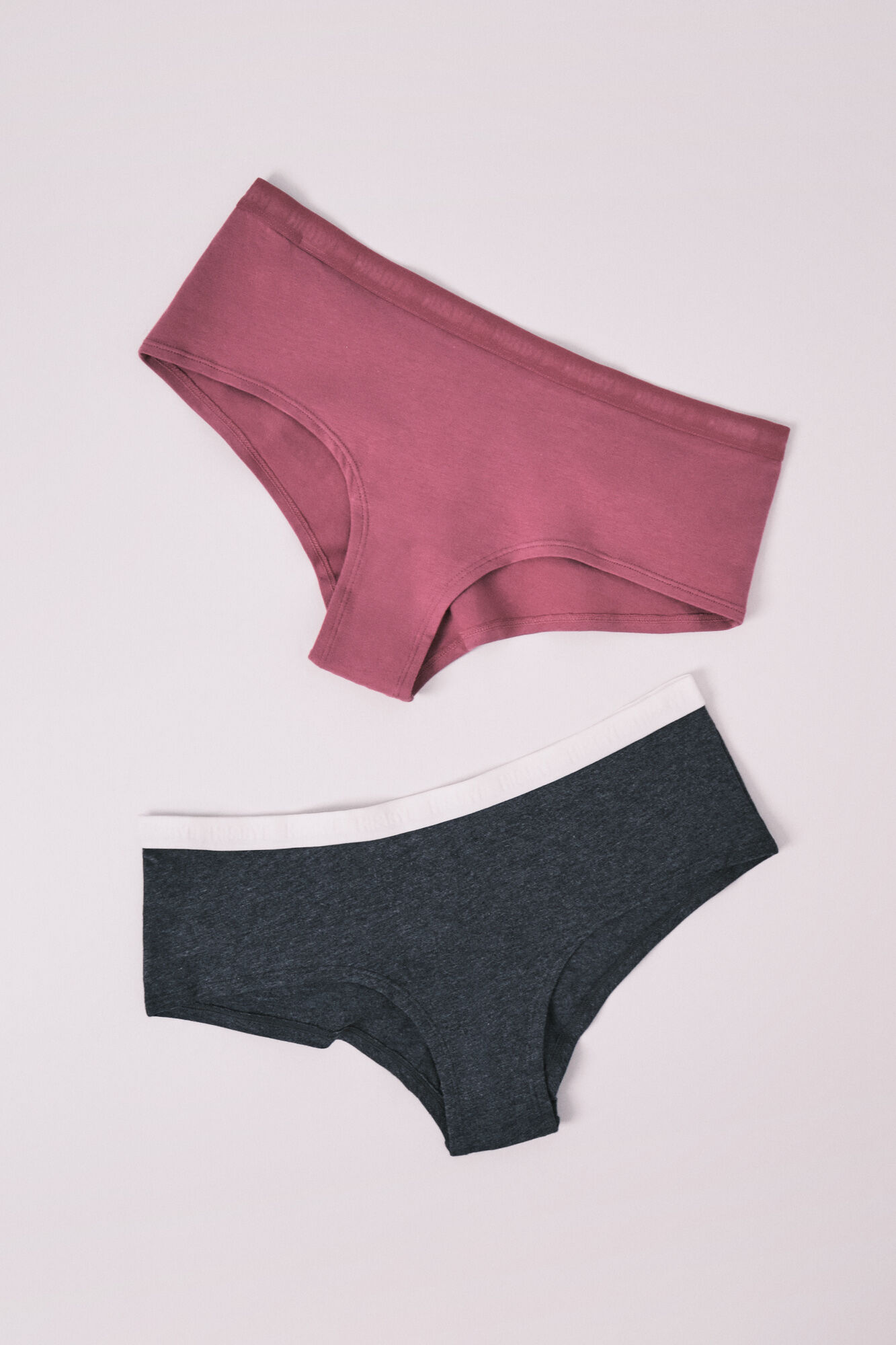 HI&BYE Pink cotton 2-pack culottes panties