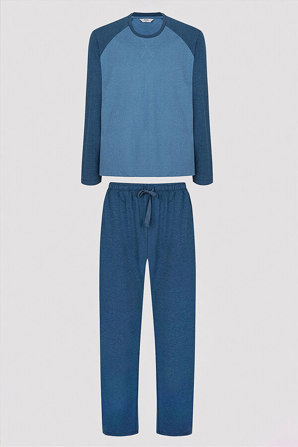 Penti Pijama largo hombre azul grey