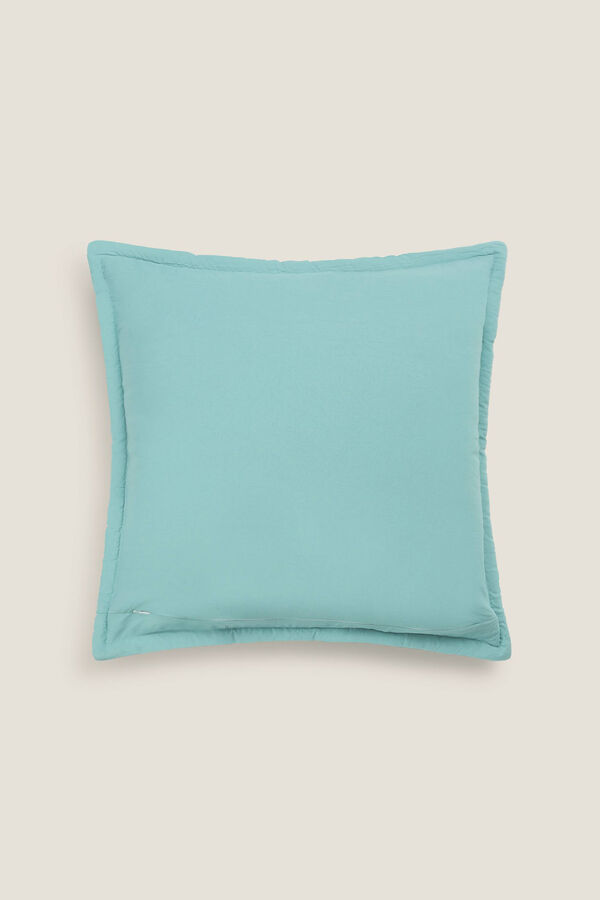 Textura Reversible plain cushion cover blue