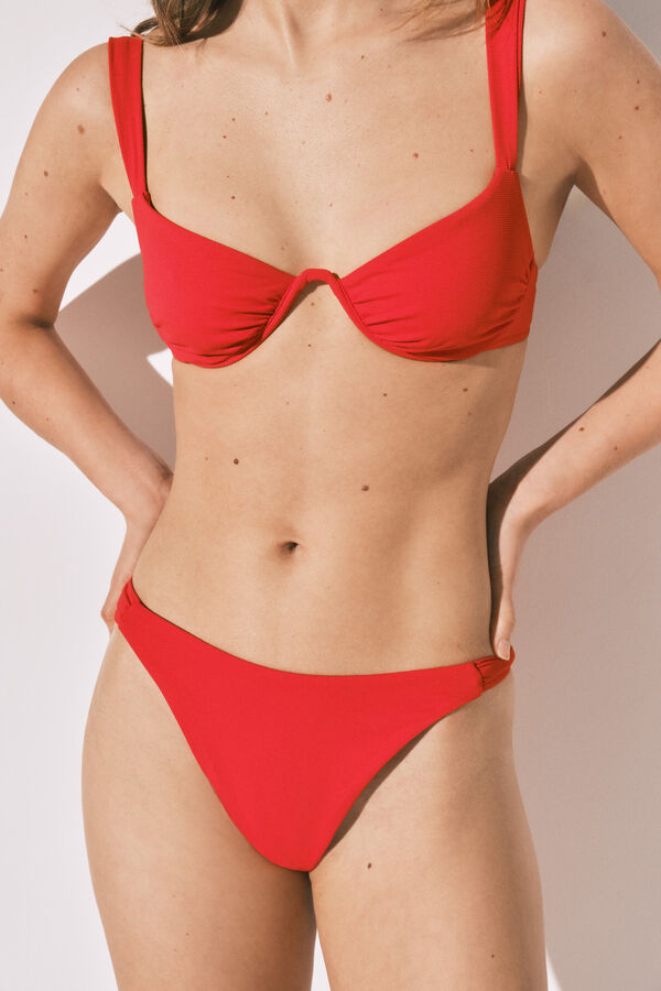 Women'secret Red high-waisted Brazilian bikini bottoms red