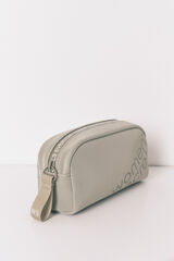 Women'secret Small metallic khaki rubber vanity case kaki