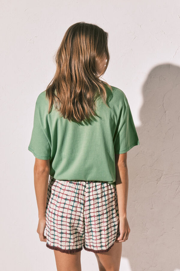 Women'secret Plaid short trousers printed