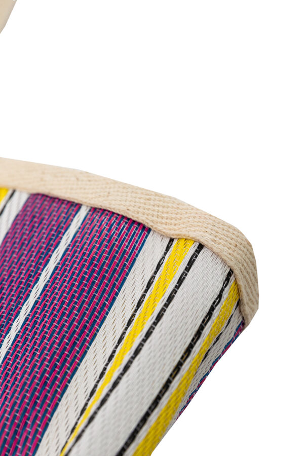 Mr. Wonderful Stripe pattern bag-Yellow, blue and purple Print