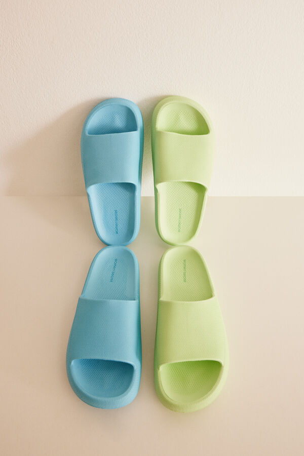Womensecret Blue eva rubber sandals blue