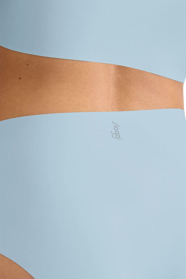 Sloggi Cueca cintura alta em microfibra sem costura azul