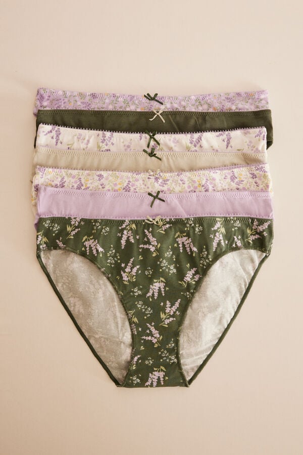 Womensecret Classic lavender cotton panties 7 green