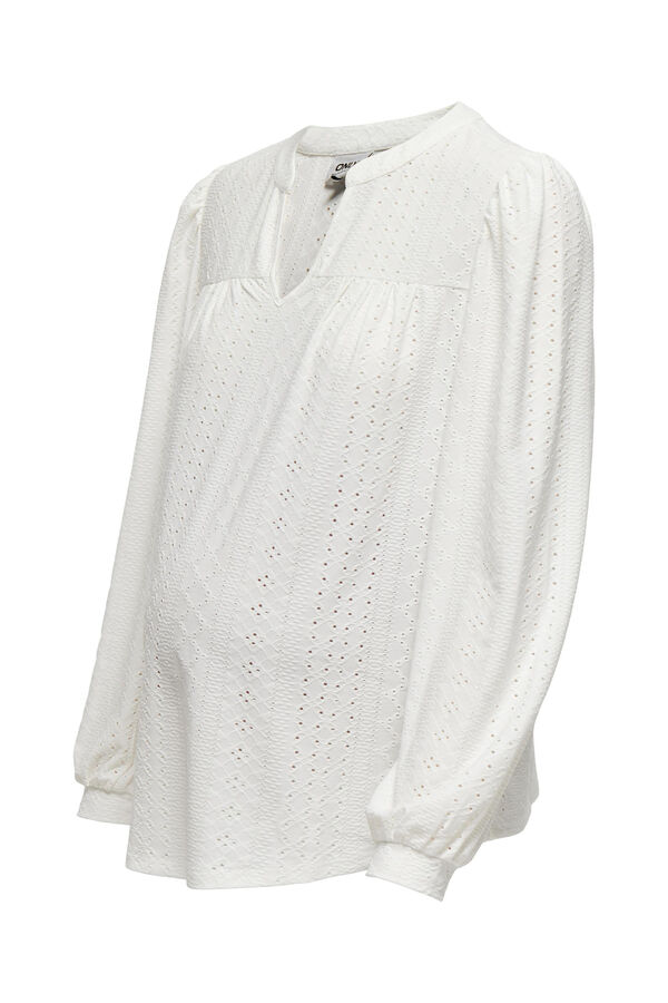 Womensecret Long-sleeved maternity blouse blanc