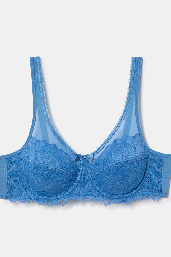DIM Sujetador de gran capacidad con encaje Generous Essentiel  azul