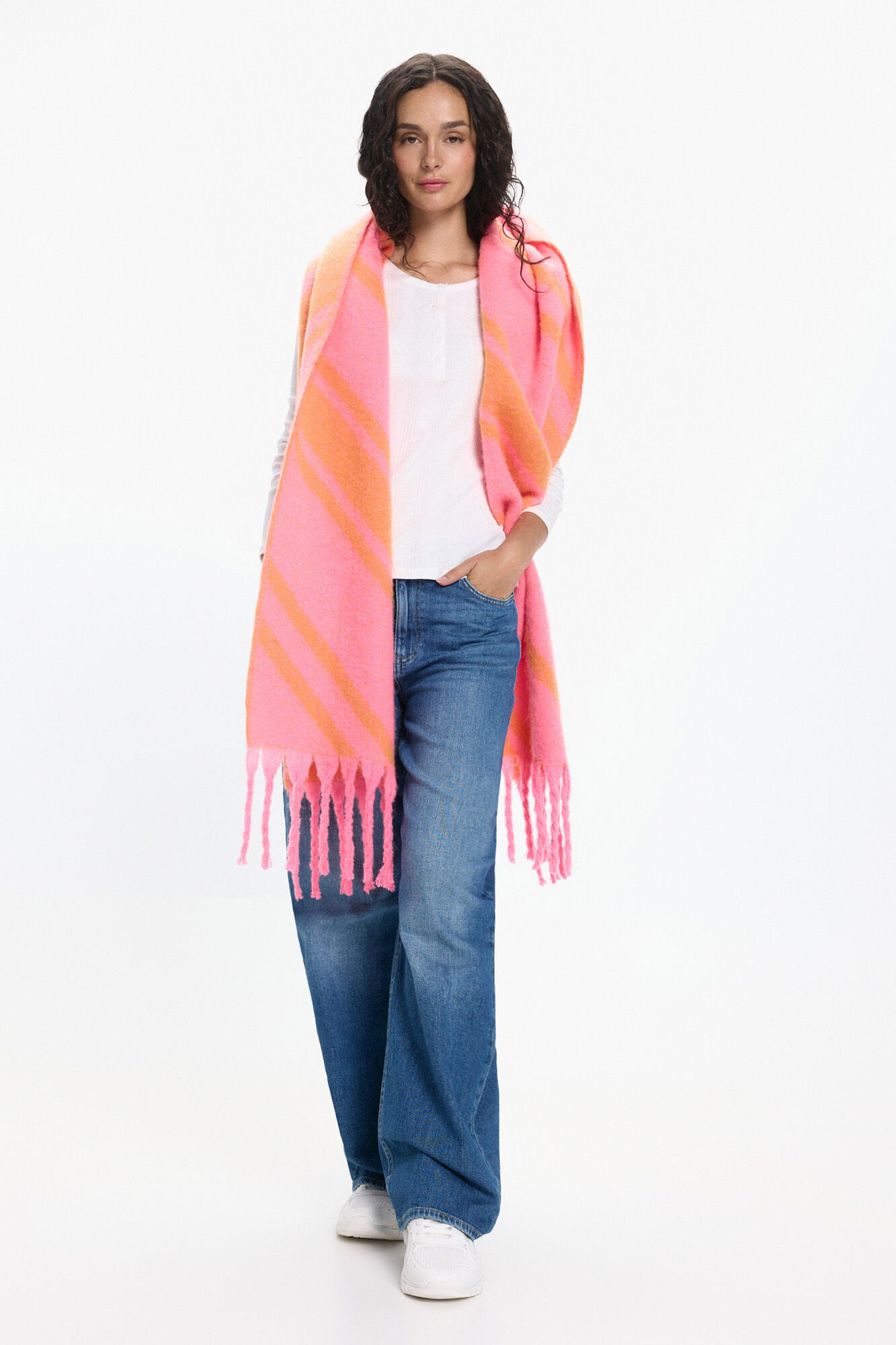 Pieces Langer Schal mit Schal