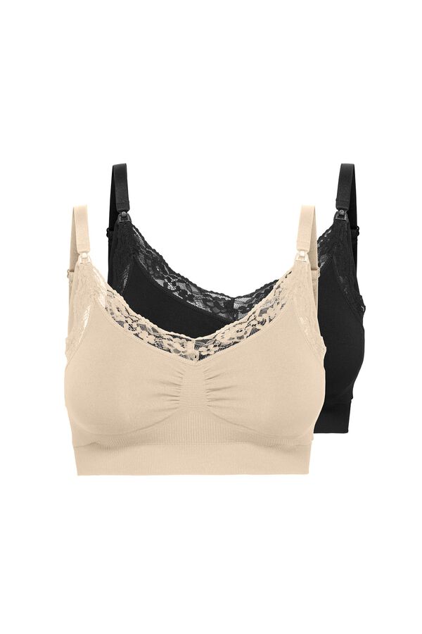 Only Maternity Pack of 2 nursing bras brown
