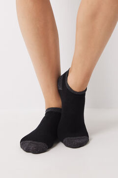 Womensecret Short black lurex socks black