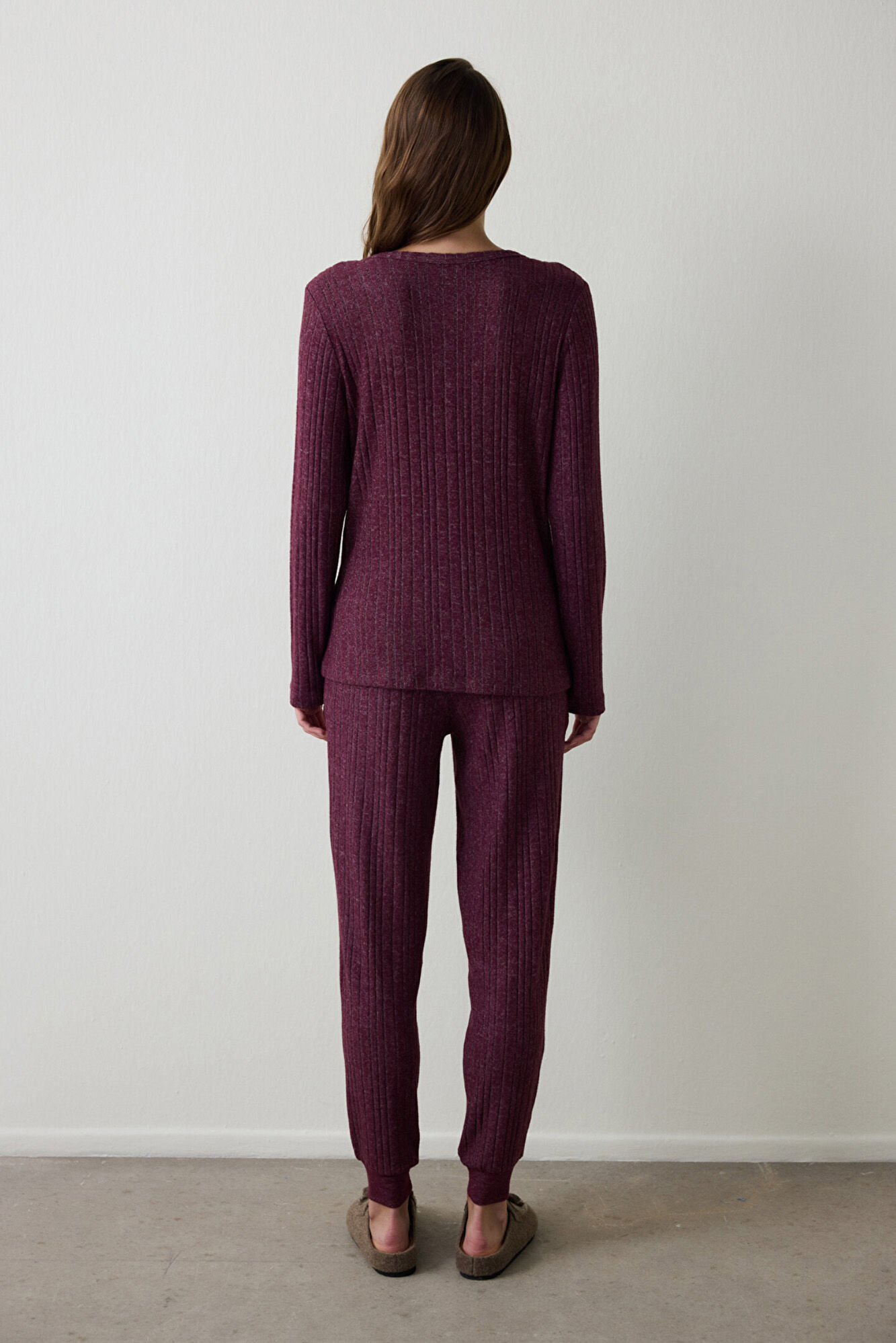 Penti Conjunto de pantal&oacute;n Cozy Time Maroon Ls