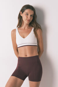 Women'secret White LOVELY seamless triangle top