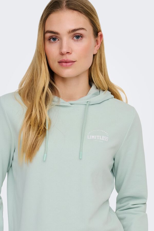 Only Play Sudadera deportiva con capucha gris