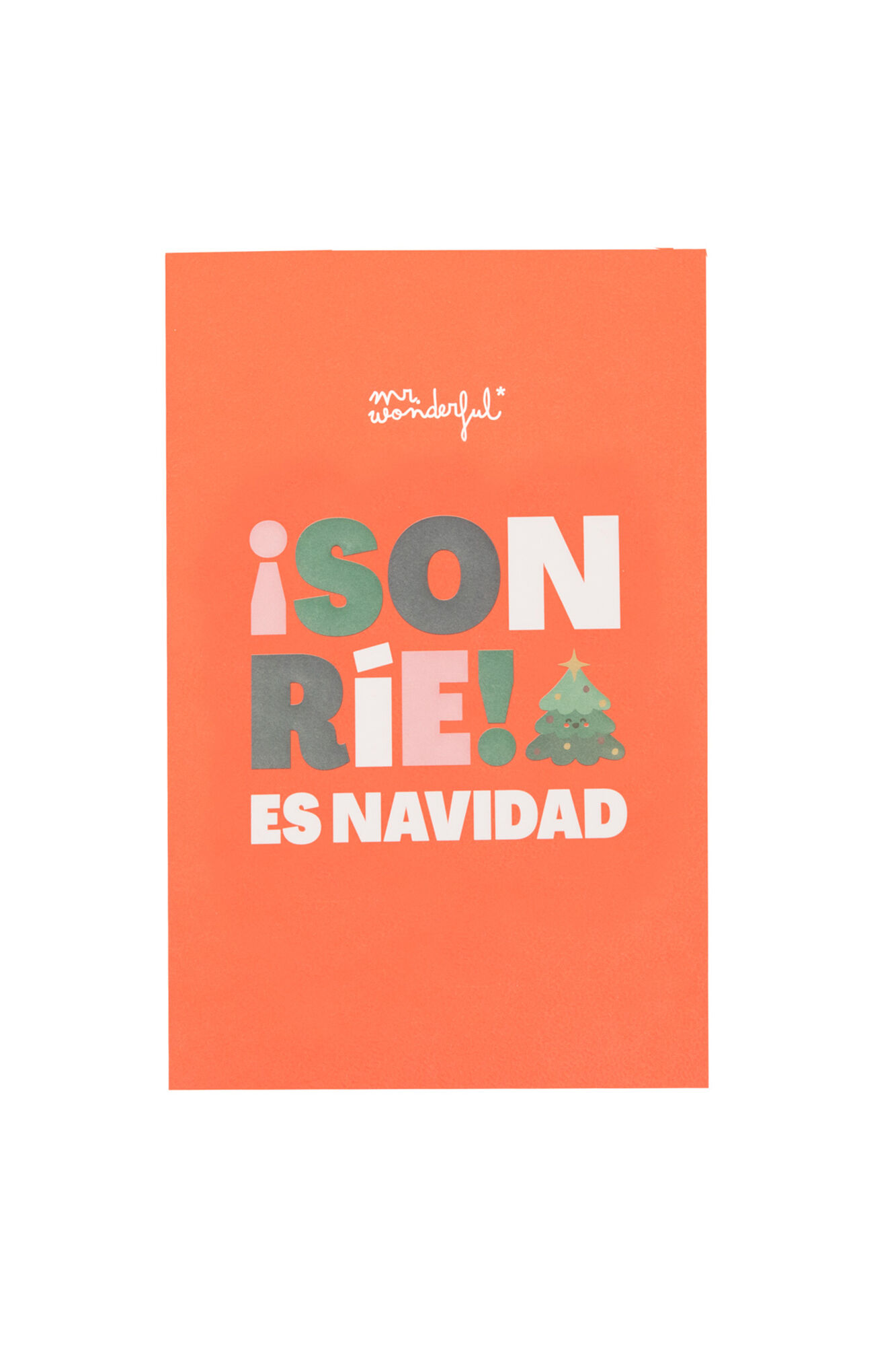 Mr. Wonderful Postal Navidad &iexcl;Sonr&iacute;e! Es Navidad