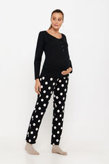 Womensecret Dual-function polka-dot maternity pyjamas fekete