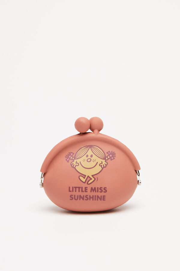 Womensecret Mr Men & Little Miss-mintás, rózsaszín szilikon pénztárca rávasalt mintás